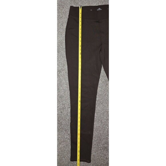 St. Johns Bay Womens Skinny Leg Ponte Pants Medium Chocolate Brown Stretch Comfo - Picture 7 of 8